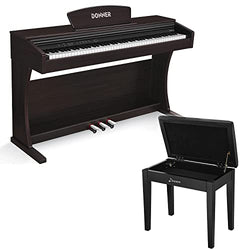 Donner DDP-300 Digital Piano + Solo Piano Bench with Storage