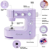 ArtLak Sewing Machines Mini, Portable Sewing Machine for Beginner with 16 Built-in Stitches and Reverse Sewing, Multi-Function Mending Machine Small with Accessory Kit Pedal for Family Children's Day