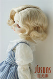 JD338 Reto Monroe Blond Doll Wigs 8-9inch 7-8inch 9-10inch SD MSD Synthetic Mohair BJD Doll Accessories (Blond, 9-10inc)