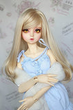 Kuafu 9-10 Inch (22-24cm) 1/3 BJD/SD Doll Wig Cute Long Wavy Girls Hair Wigs Blonde