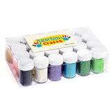 24 Pack Glitter Powder - Brightly Colored Loose Dust - Kids Fine Glitter Pack Shake Jars - Perfect for Holiday Crafting