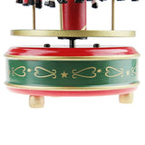 Romantic Carousel Music Box Merry-Go-Round Wooden Musical Box 4-Horse Figurine Rotating Handcraft Collection Home Decor Melody Christmas Valentine's Birthday Children Boys Girls Gifts Toy