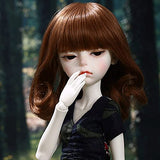 Xin Yan Half Sleep Face Bjd Dolls 1/4 Doll 17 Inch Ball Joints DIY Toy Handmade Gift Dbs Doll Lifelike Pose with Brown Wig Best Toy for Children's Day (Eye Color : Blue)