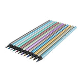 12 Count Metallic Colored Pencils Assorted Coloring Pencil Set Wooden Drawing Pencils For Art Drawing Adult Coloring Book