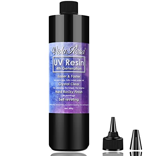 500g Crystal Clear UV Resin Hard, Low Odor Ultraviolet Epoxy Resin For  Craft