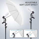 [Upgraded LED Bulb] MOUNTDOG Photography Lighting Kit, 6.6X 10ft Backdrop Stand System and 900W 6400K LED Bulbs Softbox and Umbrellas Continuous Lighting Kit for Photo Video Shooting