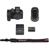 Canon EOS R7 Mirrorless Camera with 18-150mm Lens (5137C009) + 4K Monitor + Rode VideoMic + Sony 64GB Tough SD Card + Filter Kit + Wide Angle Lens + Telephoto Lens + Color Filter Kit + More (Renewed)