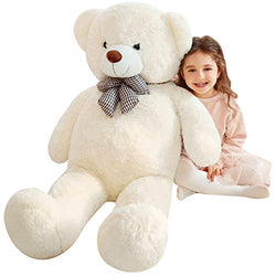 IKASA Giant Teddy Bear Plush Toy Stuffed Animals (White, 47 inches)