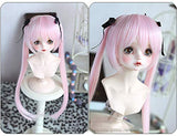 Clicked Cute Girl's Double Ponytail Wig Decor for 1/3 1/6 1/4 BJD Night Lolita Doll DIY Supplies Doll Making,D,1/6