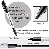 Dry Erase Markers Bulk, Liqinkol 144 Pack Black Whiteboard Markers, Chisel Point Low Odor Dry Erase Markers for School Office Home