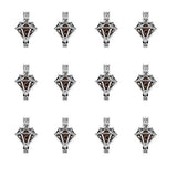 12pcs Gift of Love Forever Diamond Hollow Pendant Pearl Bead Cage Pendant Essential Oil Scent