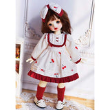 RAVPump BJD Doll Clothes, 3Pcs Red Cherry Dress for 1/6 BJD Doll (No Doll)