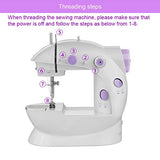 xhlife Mini Sewing Machine with Extension Table Portable Adjustable 2-Speed Crafting Mending Machine with Foot Pedal Upgrade Version for Household Kids Beginners Travel Use