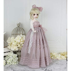 XSHION 1/4 BJD Doll Clothes Set, Vintage Royal Dress Crinoline Skirt Costume Outfit Set for 1/4 Ball Jointed Doll Clothes Dress Up Accessories