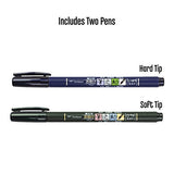 Tombow Fudenosuke Brush Pen Art Marker for Lettering Calligraphy, Black, Soft Tip (GCD-111) &