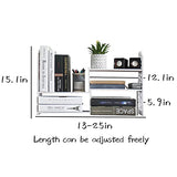 YGYQZ Small Bookshelf for Desktop Storage, Mini Cute Office Desk Shelves White Versatility Organizers for Women, Kids