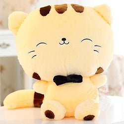18" 46CM Tail Cute Plush Stuffed Toys Cushion Fortune Cat Doll (Yellow Color)