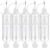 LEOBRO Precision Tip Applicator Bottle, 30ml / 1 Ounce Empty Applicator Glue Bottle for Paper Quilling DIY Craft, 10 Pieces