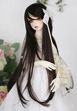 8-9 Inch (18.18.5cm) 1/4 BJD MSD Doll Wig Fashion Cute Long Curly Hair Wigs Black