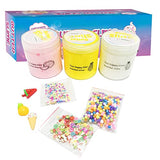 Butter Slime Kit for Girls 3 Pack,Party Favors Stretchy and Non-Sticky, Stress Relief Toy for Boys,Soft DIY Slime
