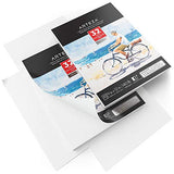 ARTEZA 9x12" Expert Watercolor Pad, Pack of 2, 64 Sheets (140lb/300gsm), 100% Cotton, Cold Pressed,