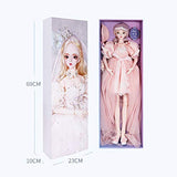 Fashion BJD Dolls 1/3 SD Mechanical Jointed Makeup Dress Up Action Figures Environmental Protection Materials Handmade Toys Set The Best Gift for Adults and Children,A