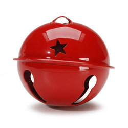 Darice Jingle Bell - Red with Star Cutouts - 2.75 inches
