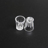 Wixine 8Pcs 1/12 Dollhouse Miniature Clear Wine Glass Drink Cups set Kitchen Accessory