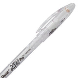 Pentel Milky Pop Pastel Gel Pen, (0.8mm) Medium Line, White Ink - K98-W