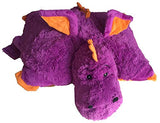 Purple Dragon Zoopurr Pets 19" Large, 2-in-1 Stuffed Animal and Pillow | Expandable Cushion |