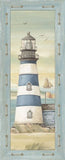 wallsthatspeak Set of 3 Lighthouse Art Prints Beach Country Coastal Decor (8x20 Stretched Canvas 3-Pack)