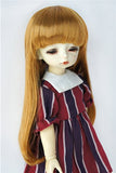 Wigs Only JD319 6-7inch 16-18CM 1/6 YOSD Wigs Synthetic Mohair Long Slight Curly BJD Hair (Ginger)