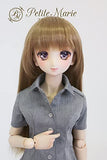 Petite Marie Japan for 1/3 Doll 23 inch 60cm DD (Dollfie Dream) DDS SD BJD Shirt with Shoulder Epaulets Short Sleeve (Gray) [No.0093] Clothes Only not Include Doll