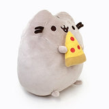 GUND Pusheen Snackables Pizza Cat Plush Stuffed Animal, Gray, 9.5"