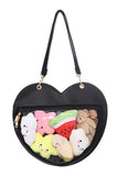 Ita Bag Heart Shaped Purse Kawaii Backpack Ita Bag Crossbody Clear Bag Ita Heart Bag Kawaii Wallet Lolita Bag Love Shaped Bag Kawaii Bag Transparent Backpacks Cute Bag Japanese School Bag Anime Bag