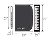 TOOLI-ART Micro-Line Pens with Case, Fineliner, Multiliner, Archival Ink, Artist Illustration, Architecture, Technical Drawing, Outlining, Scrapbooking, Manga, Writing, Rock Painting 14/Set Black
