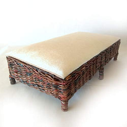 Miniature Bed 1:6 scale Couch Sofa Wicker Handmade Dollhouse Furniture 12-inch