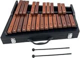 Lfhelper Portable Professional 25 Key Xylophone Alto Wood Xylophone, Adult School Band Student Percussion Educational, diatonic scale from F to F, semitone scale from F to D (Coffee Brown)………
