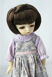 Doll Wigs JD477 5-6inch 6-7inch Short Lovely Bobo Cut Synthetic Mohair BJD Doll Wigs (Medium Brown SM4, 6-7inch)