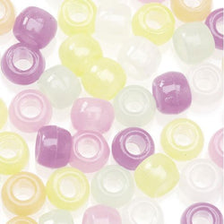 Bulk Buy: Darice DIY Crafts Pony Beads Plastic Glow in the Dark 6 x 9mm 70 pieces (12-Pack)