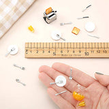 22 Pieces 1:12 Scale Miniatures Dollhouse Kitchen Accessories, 3 Miniature Scene Mode Drinks Set, Scene Model Toast Machine with 2 Toast, 16 Mini Doll Plates Knife Fork Spoons (Milk)