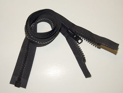 Zipper, 48" Inch, YKK, Black, #10, Seperating Zipper, Double Metal Slider, Boat Canvas
