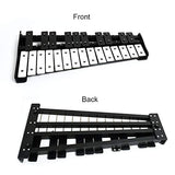 Professional Large Black Wooden Glockenspiel Xylophone with 25 Metal Keys for Adults & Kids - Includes 2 Professional Beaters and Carry Case