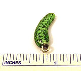 Set of Ten (10) Green Enameled Pewter Pickle/Cucumber Charms