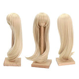 1/4 BJD SD 7-7.5 Inch High Temperature Fiber Medium Size Long Blonde Sweet Doll Hair BJD Doll Wig Accessories for 1/4