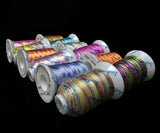 Simthreads 12 Multi Color/Variegated Color Embroidery Machine Thread 1000 Meters Each for Janome