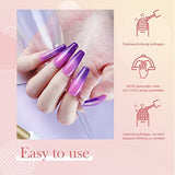 Gel Nail Polish Kit with U V Light, 6 Colors Temperature Color Change Gel Nail Polish Set with Portable Mini 6W Nail Dryer, Nail Art Tools with Base Top Coat, All In One Kit for Nail Manicure Starter