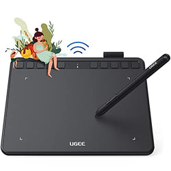 UGEE Drawing Tablet S640W Portable Digital Graphics Tablet Ultra-Thin 2.4G Wireless Digital Art Pad with Tilt Function with Customized Express Keys Battery-Free Pen for Windows Mac Linux