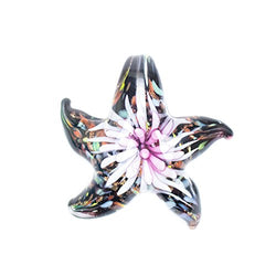 Paracord Planet Glass Starfish Pendants Available in Various and Unique Colors (White "Plumose")