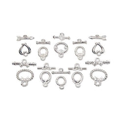 Bulk Buy: Darice DIY Crafts Toggle Clasps Sterling Silver Plated (3-Pack) 1990-40